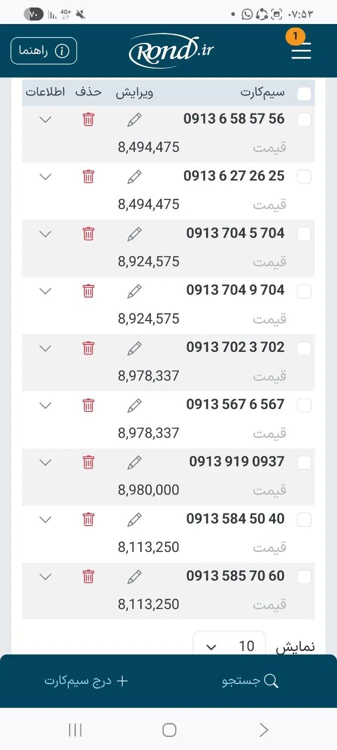 سیم کارت سه پله ترتیبی
