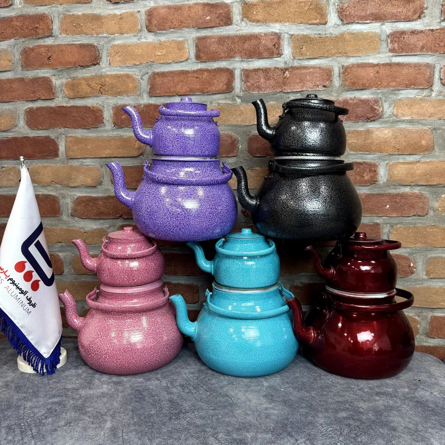 کتری قوری روحی رنگی چکشی در کرمان