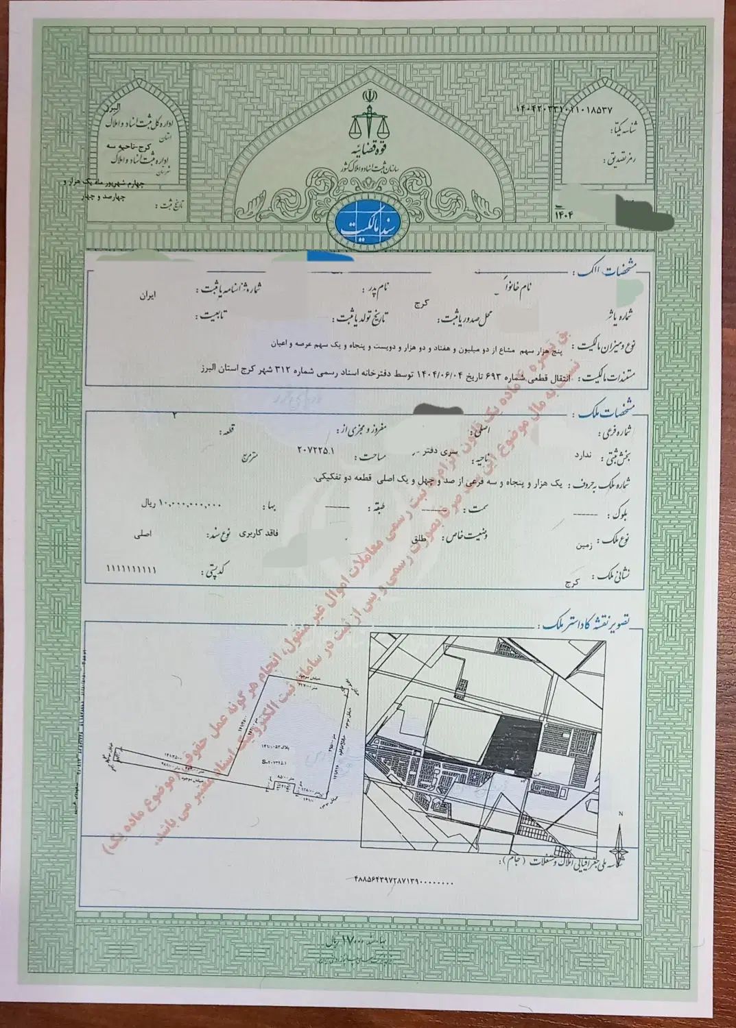 املاک نوری