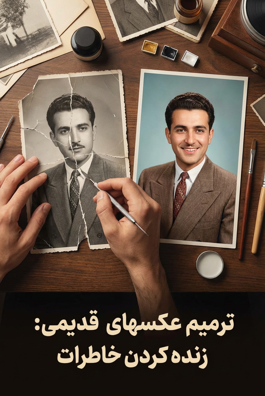 ترمیم و رنگی کردن عکس