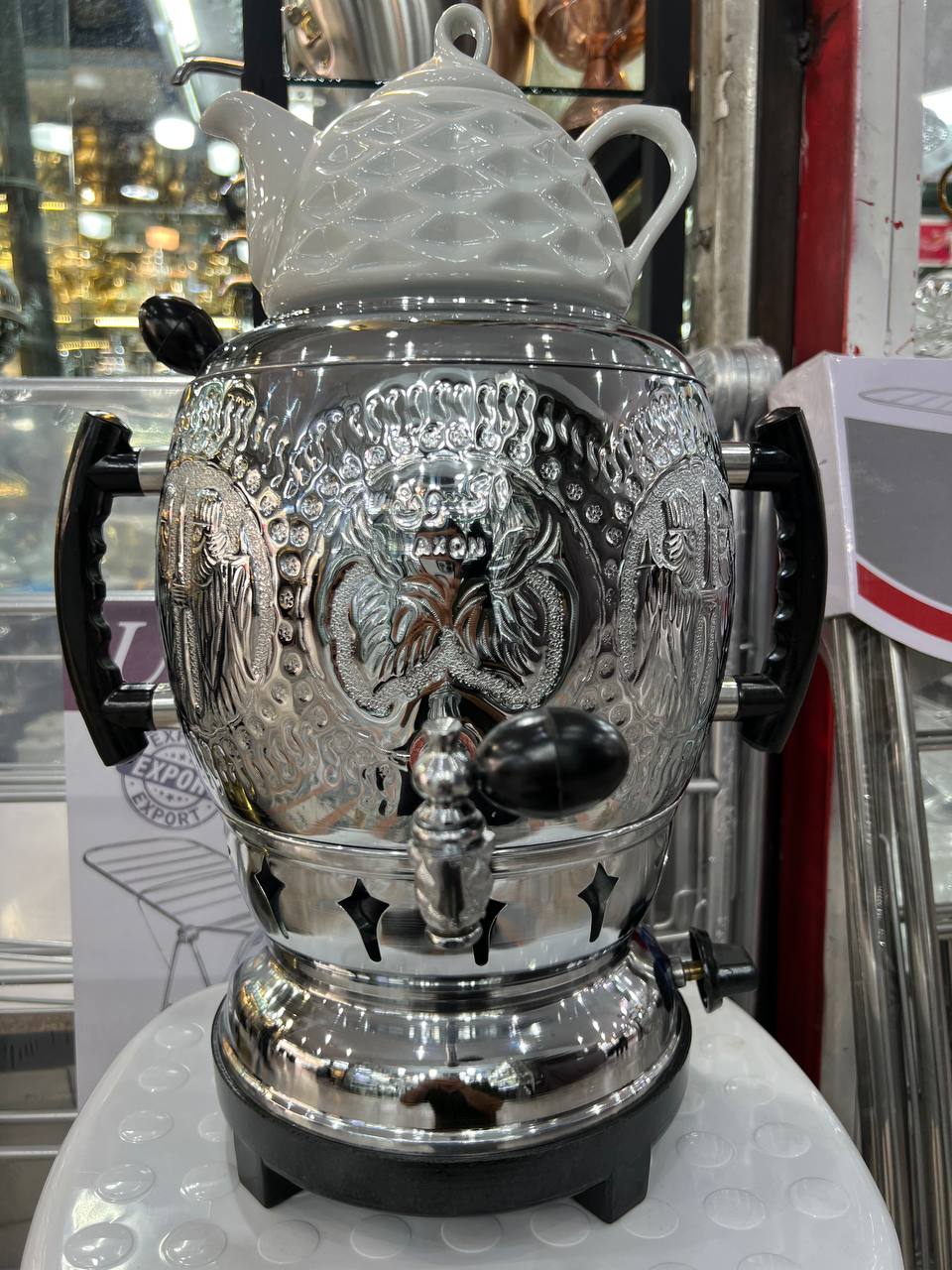 سماور سه کاره بدون تنوره طرح آپولون قلم