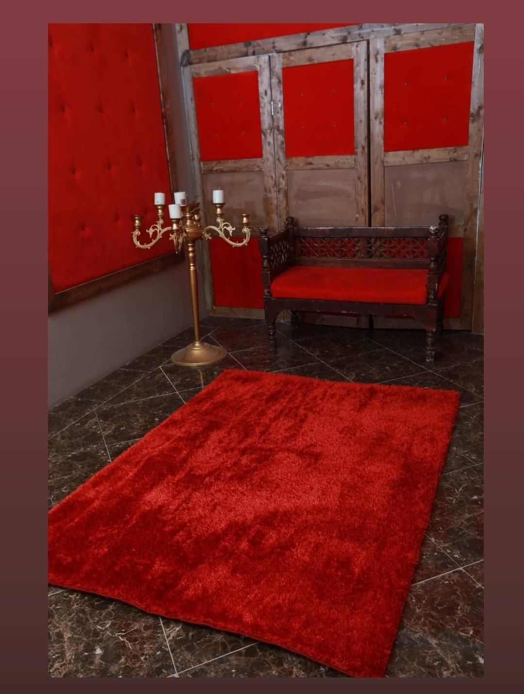 شگی سه بعدی قرمز و کرم در تهران