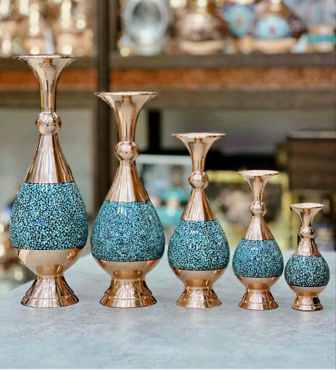 صراحی گلدان فیروزه کوب در اصفهان