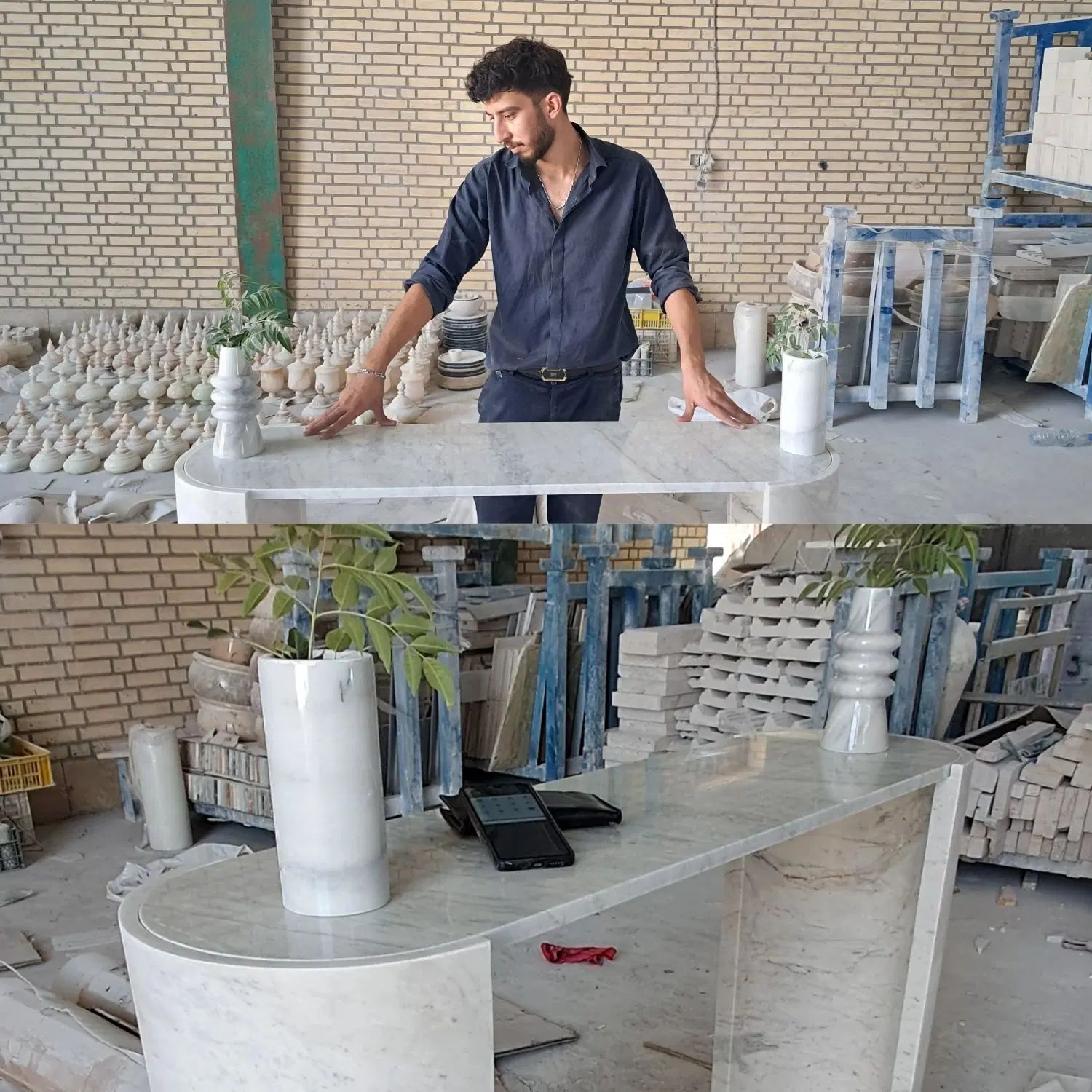 میز جلومبلی سنگی لوکس با اقساط بدون سود