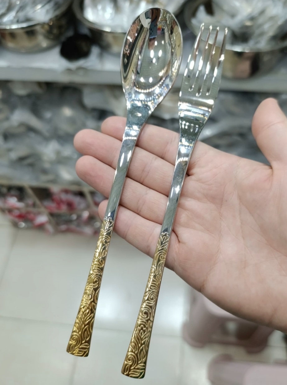 سرویس قاشق و چنگال دهنه اروپایی 120 پارچه