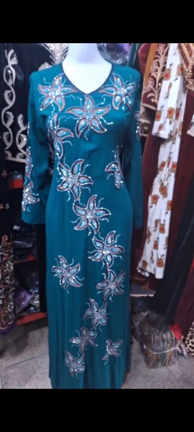 ماکسی نخی آب طلا خارجی بدون آبرفت سایز۴۰تا۵۸