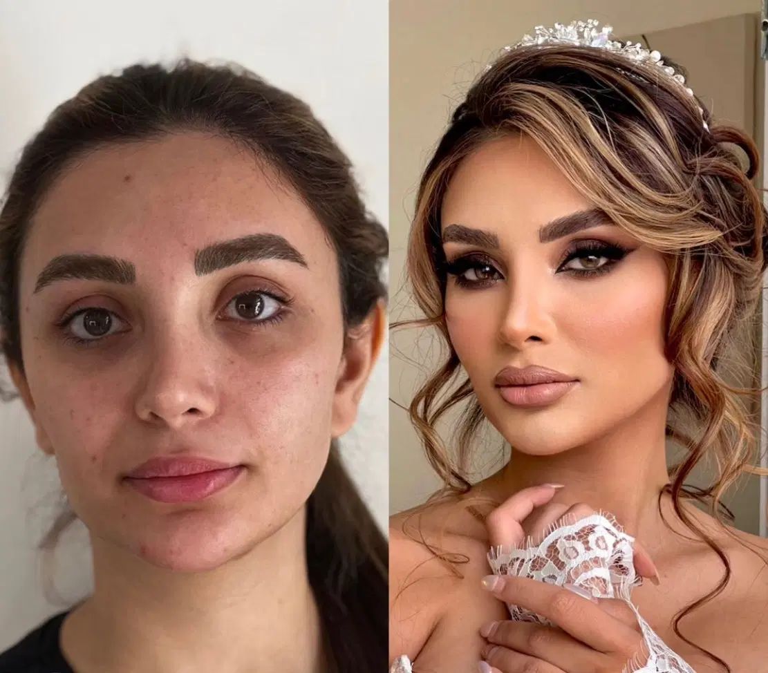 میکاپ و شنیون عروس و همراهی ۸۰۰