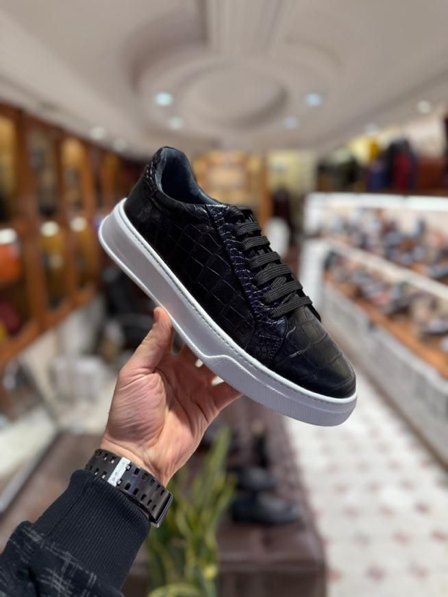 کفش ونس چرمی پاسارگاد مدل کرکو زیره سفید