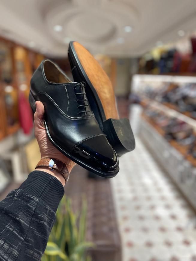 کفش کلاسیک مردانه تمام چرم دستدوز