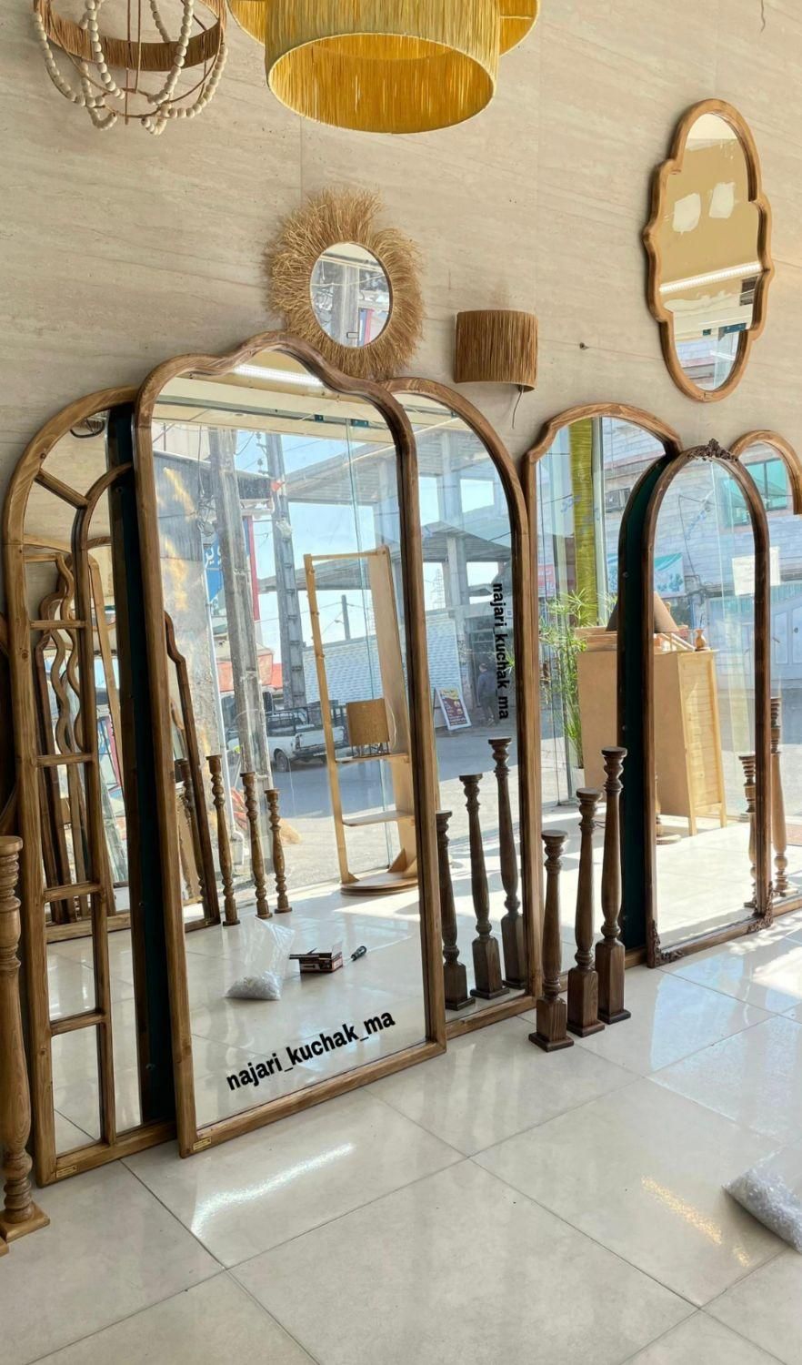 آینه قدی تمام چوب نراد روس با آینه درجه یک