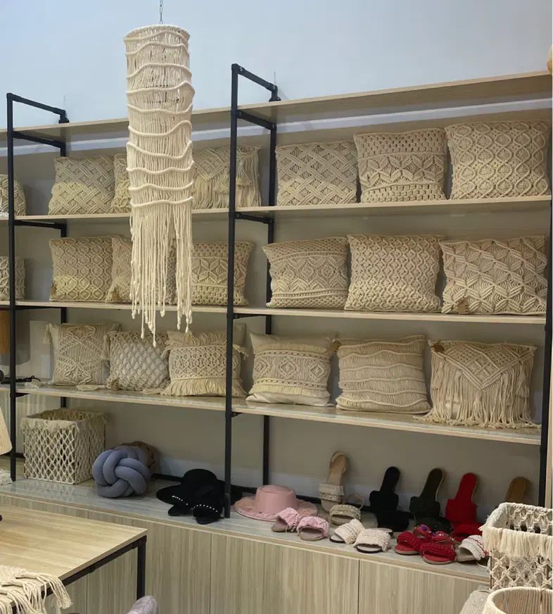 کوسن مکرومه بافی