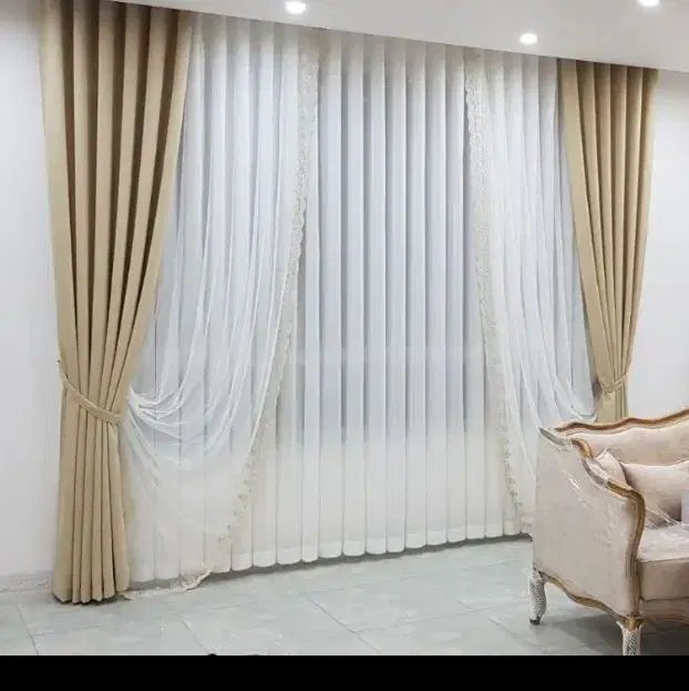 پرده مینیمال حریر ترک قیمت عمده