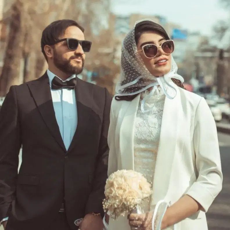عکاسی خیابانی عروس داماد