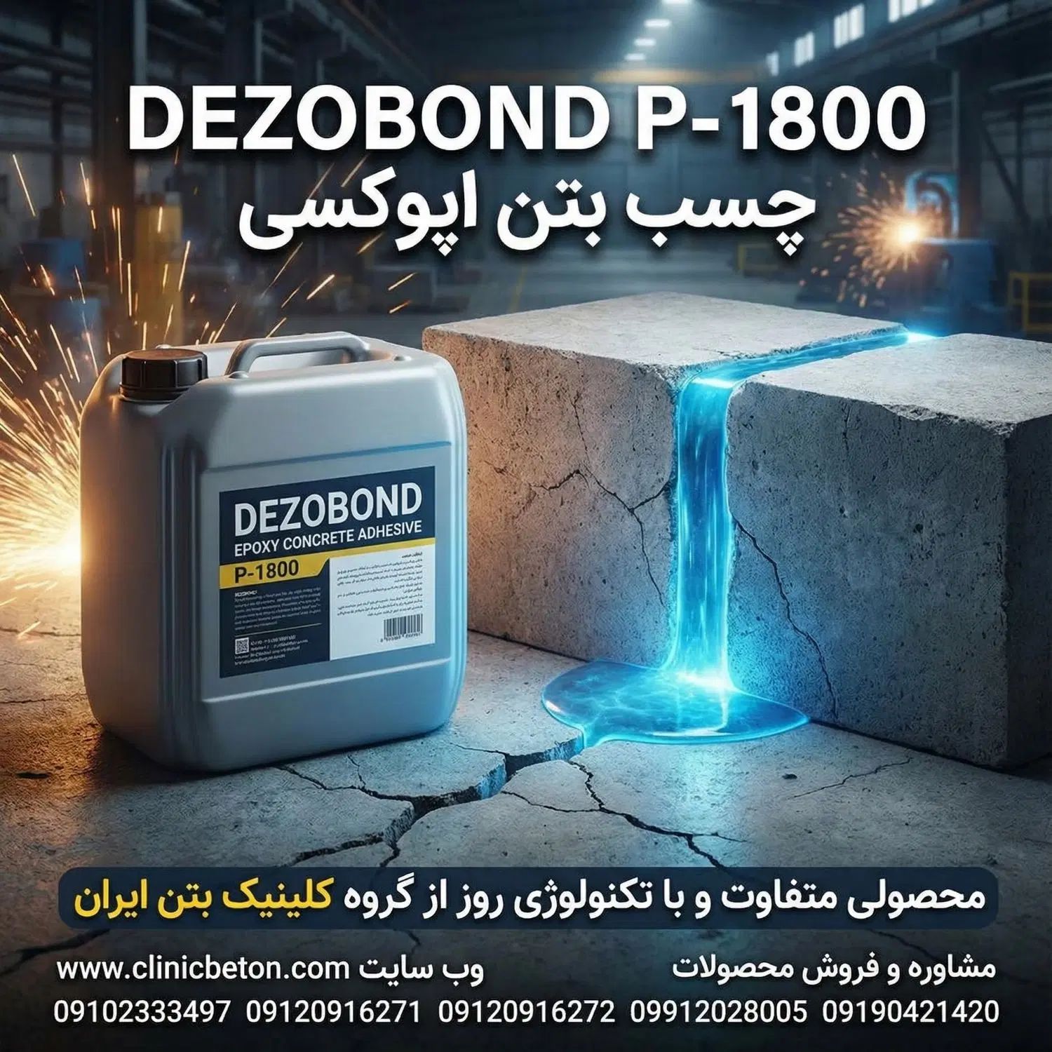 فروش عمده افزودنی بتن و آب‌بندی