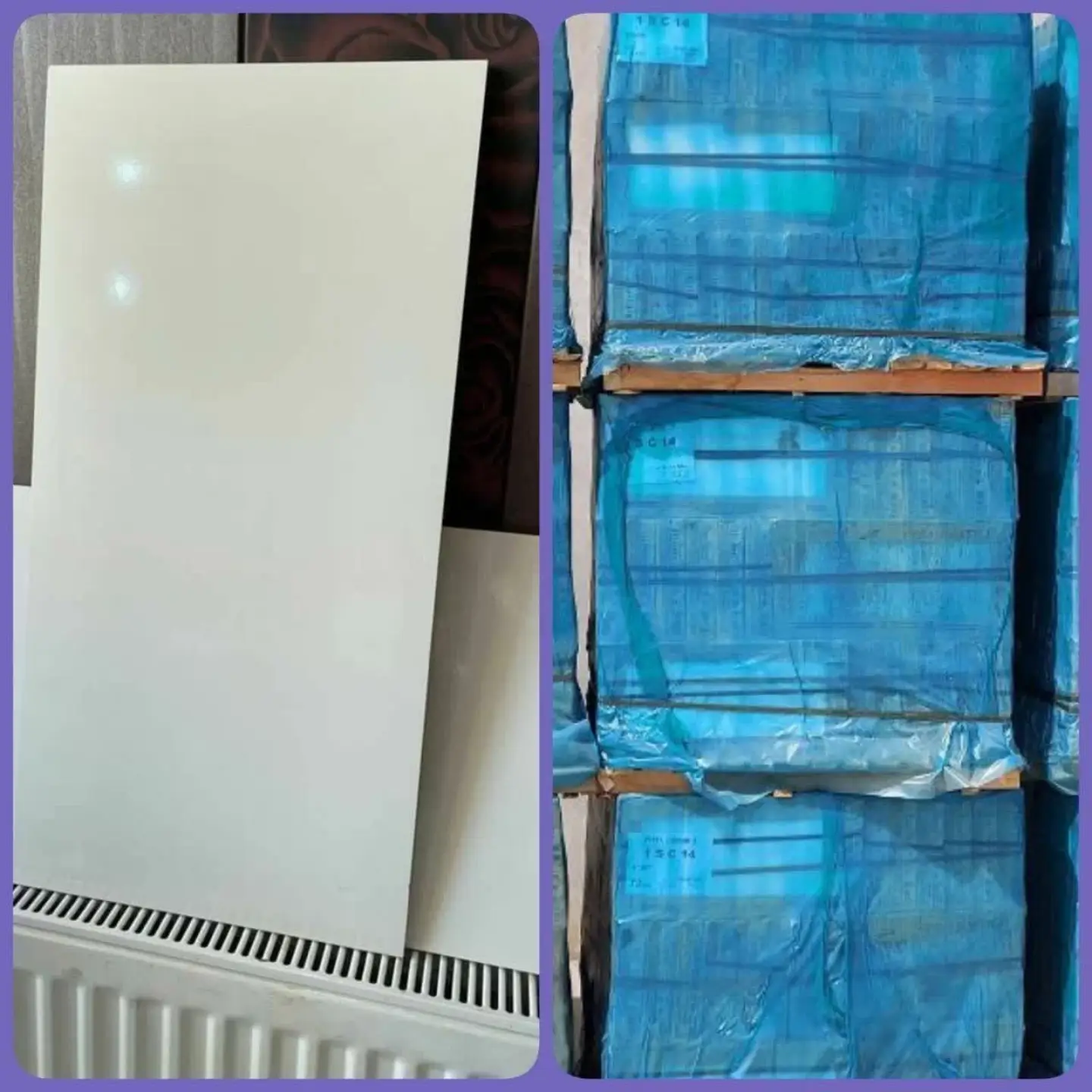 سرامیک سفید ساده 60×30 درجه یک
