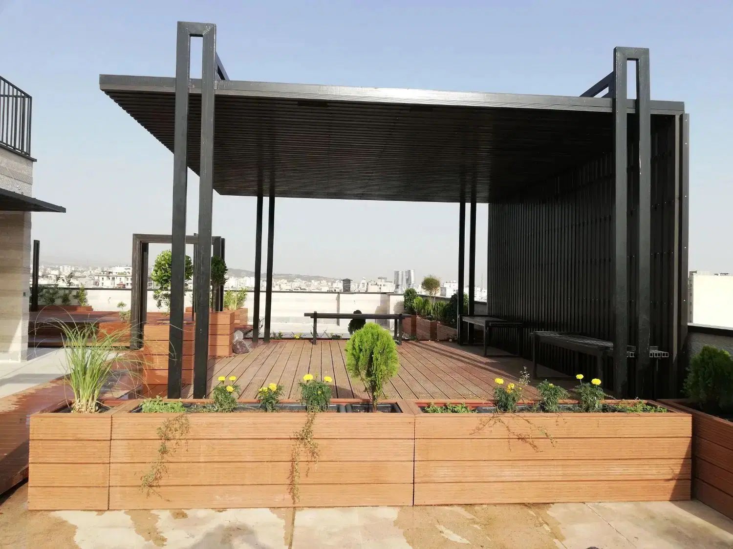 آلاچیق شیشه ای آلاچیق چهارفصل روف گاردن پرگولا