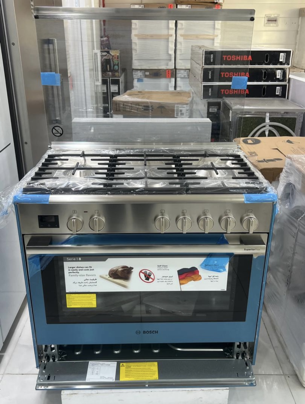 اجاق گاز سری 8 بوش استیل مدل HSB738257I