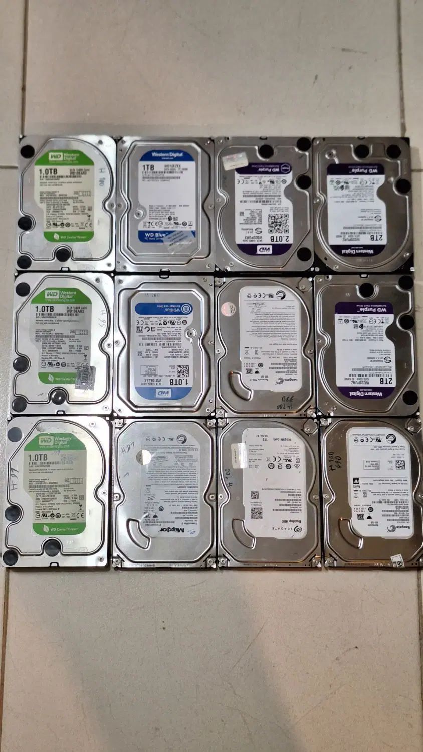 انواع هارد HDD - SSD - M2 در ظرفیتهای مختلف
