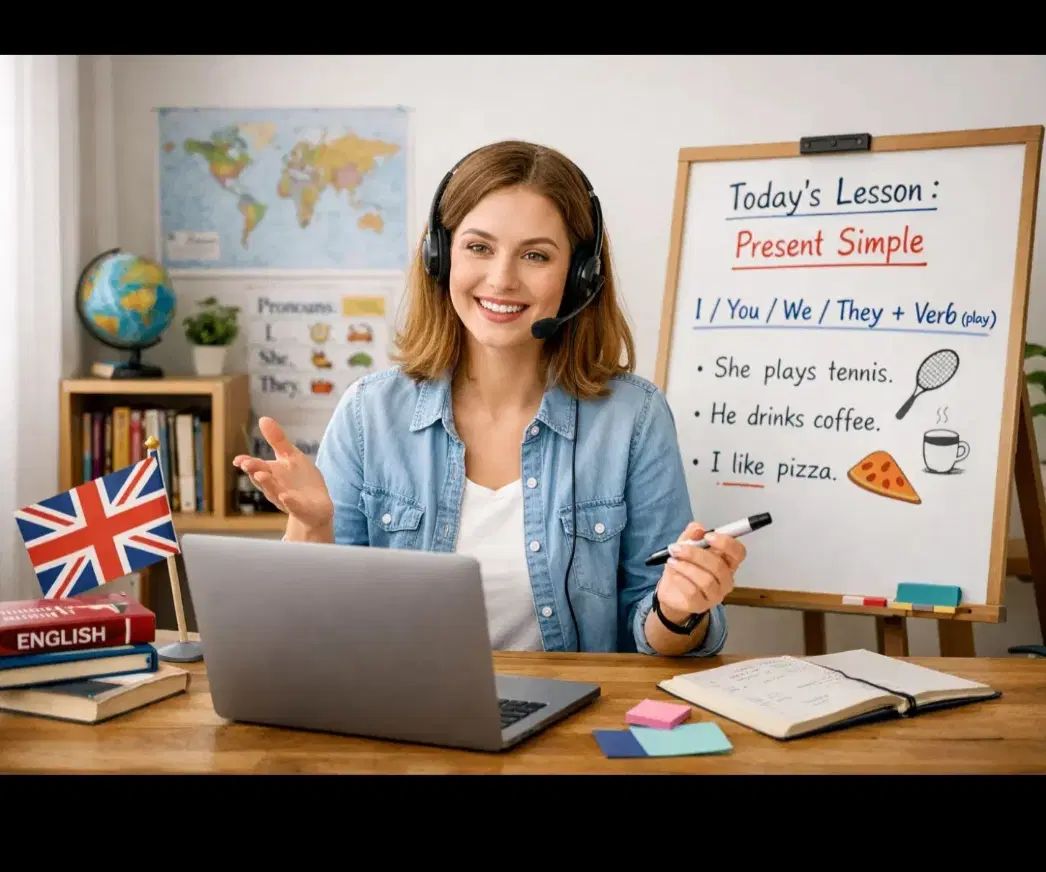 آموزش زبان انگلیسی - خصوصی و گروهی آنلاین
