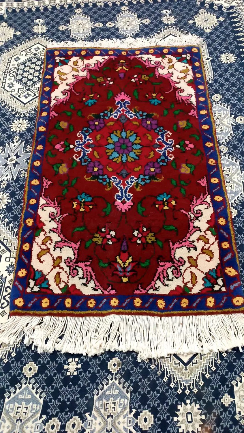 فرش دستبافت زرنیم نو هریس سالاری ۷۶در ۱۲۶