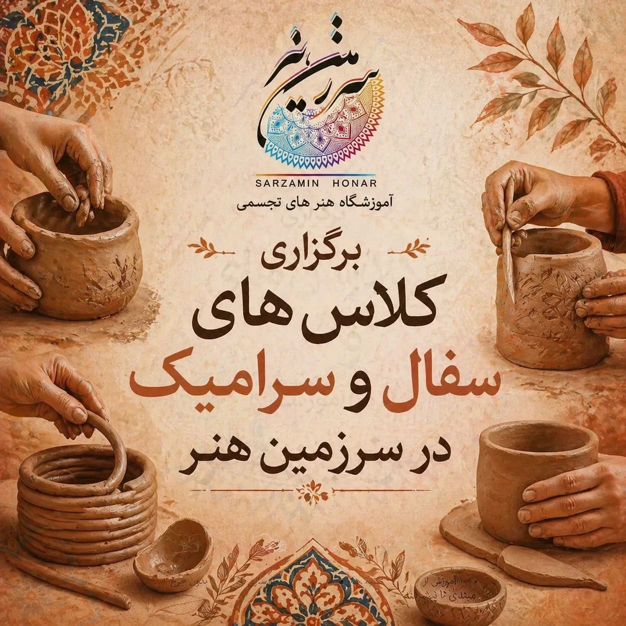 ثبت نام کلاس های سفال و سرامیک