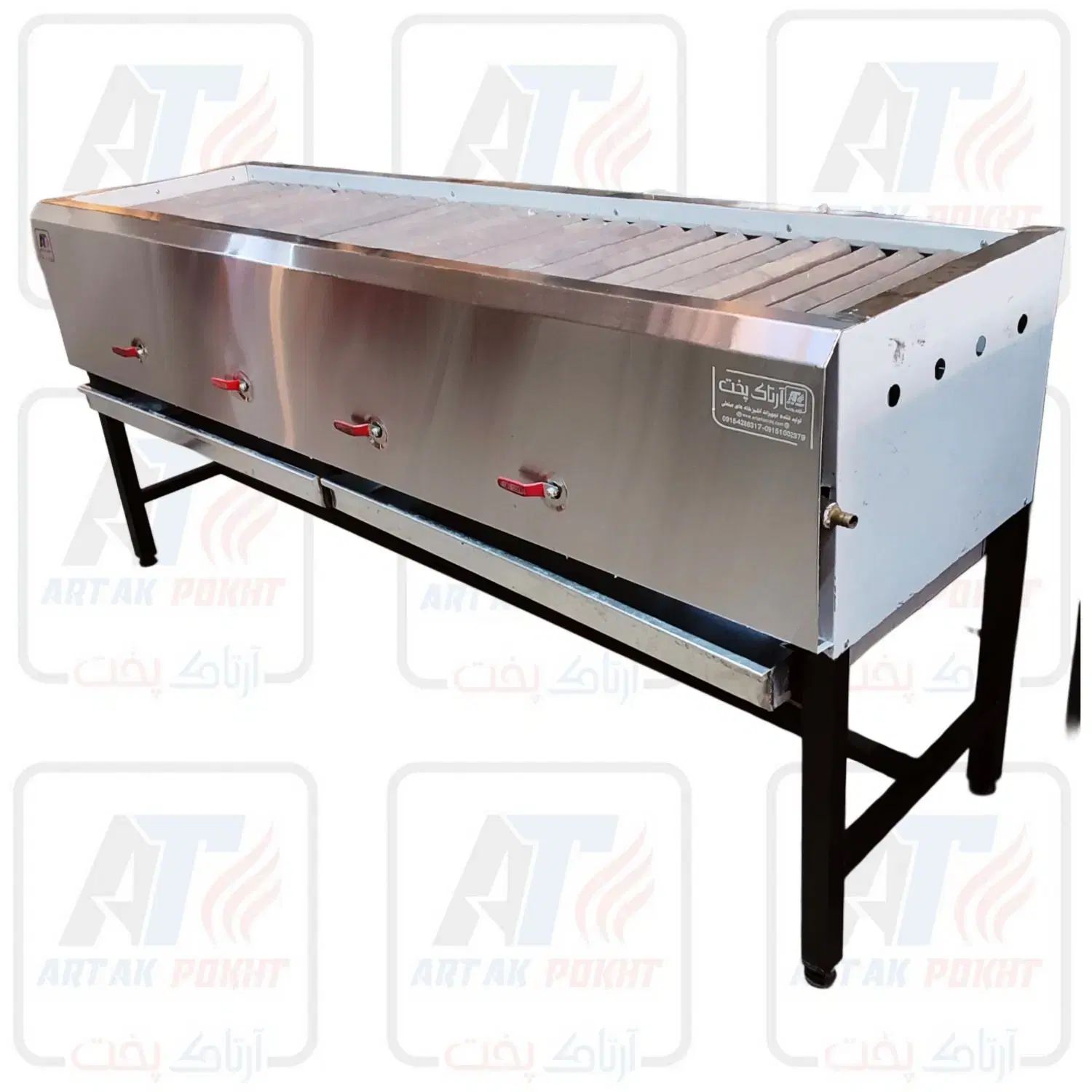 کباب پز گازی صنعتی 1/5 و 2 متری/منقل1متری رستورانی