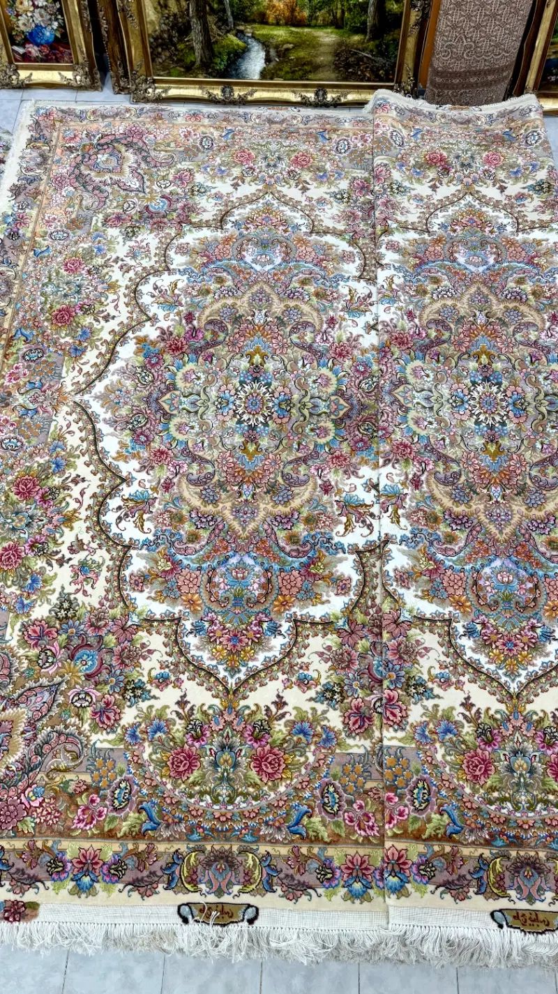 فروش فرش ۹ متری خطیبی ابریشم اقساطی در تبریز