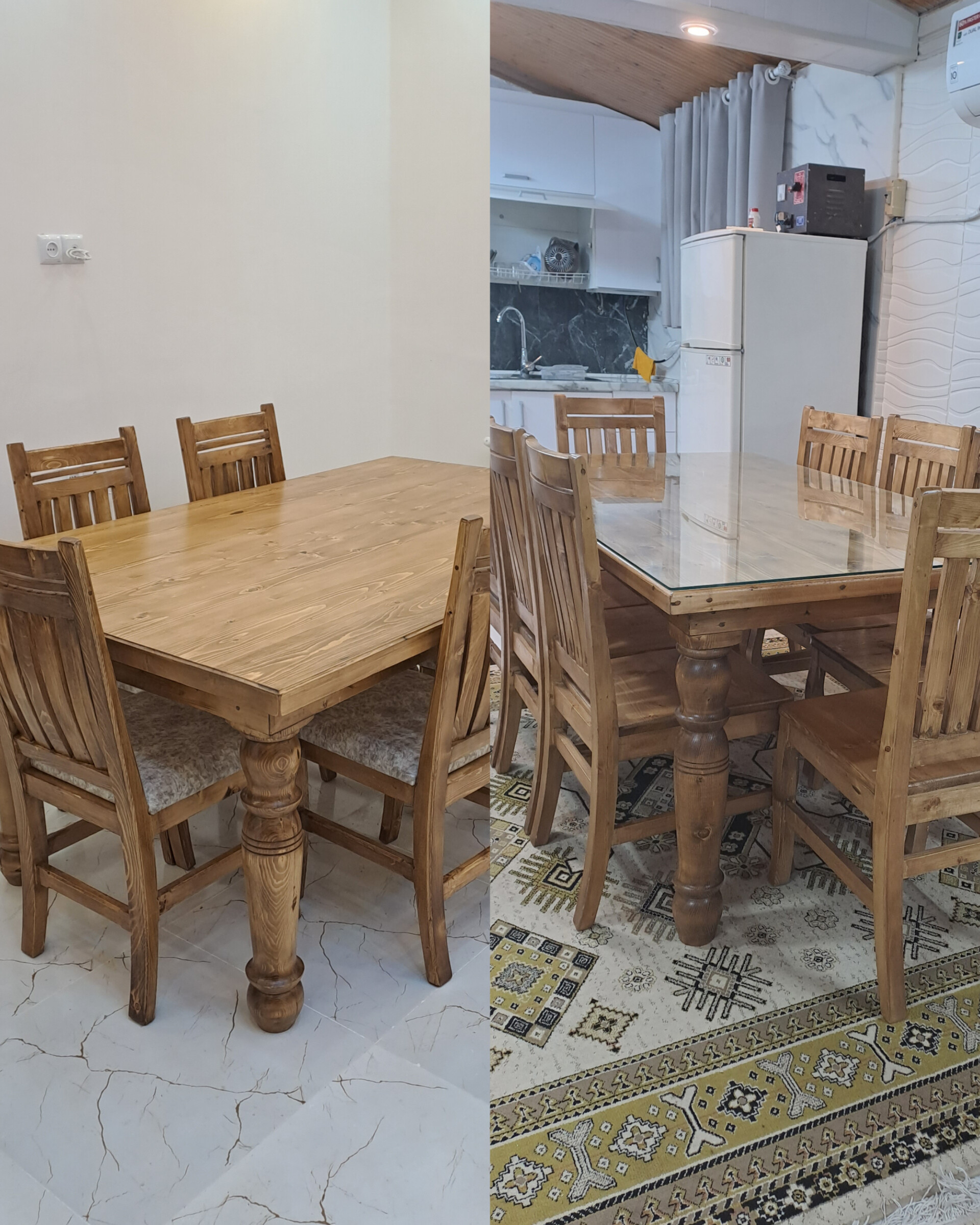 میز ناهار خوری تمام چوب
