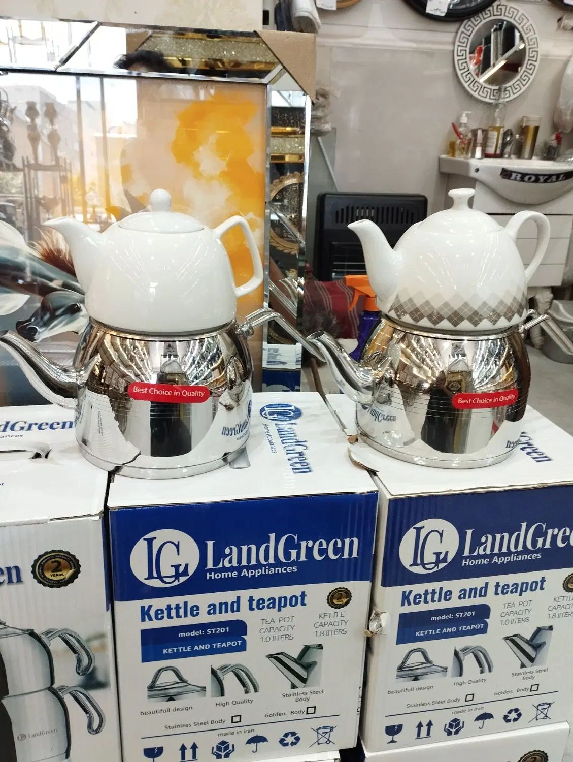 کتری قوری۳لیتری روگازی و شیر دار فقط3500و3200حسینی