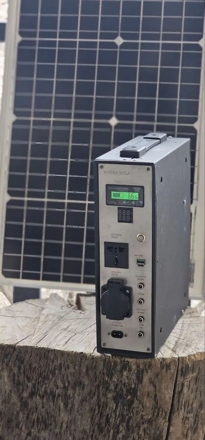 برق اضطراری 1500W پاور استیشن+پنل خورشیدی 40W