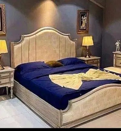 سرویس خواب دو نفره  رنگی  تخت دونفره چوبی  جهیزیه