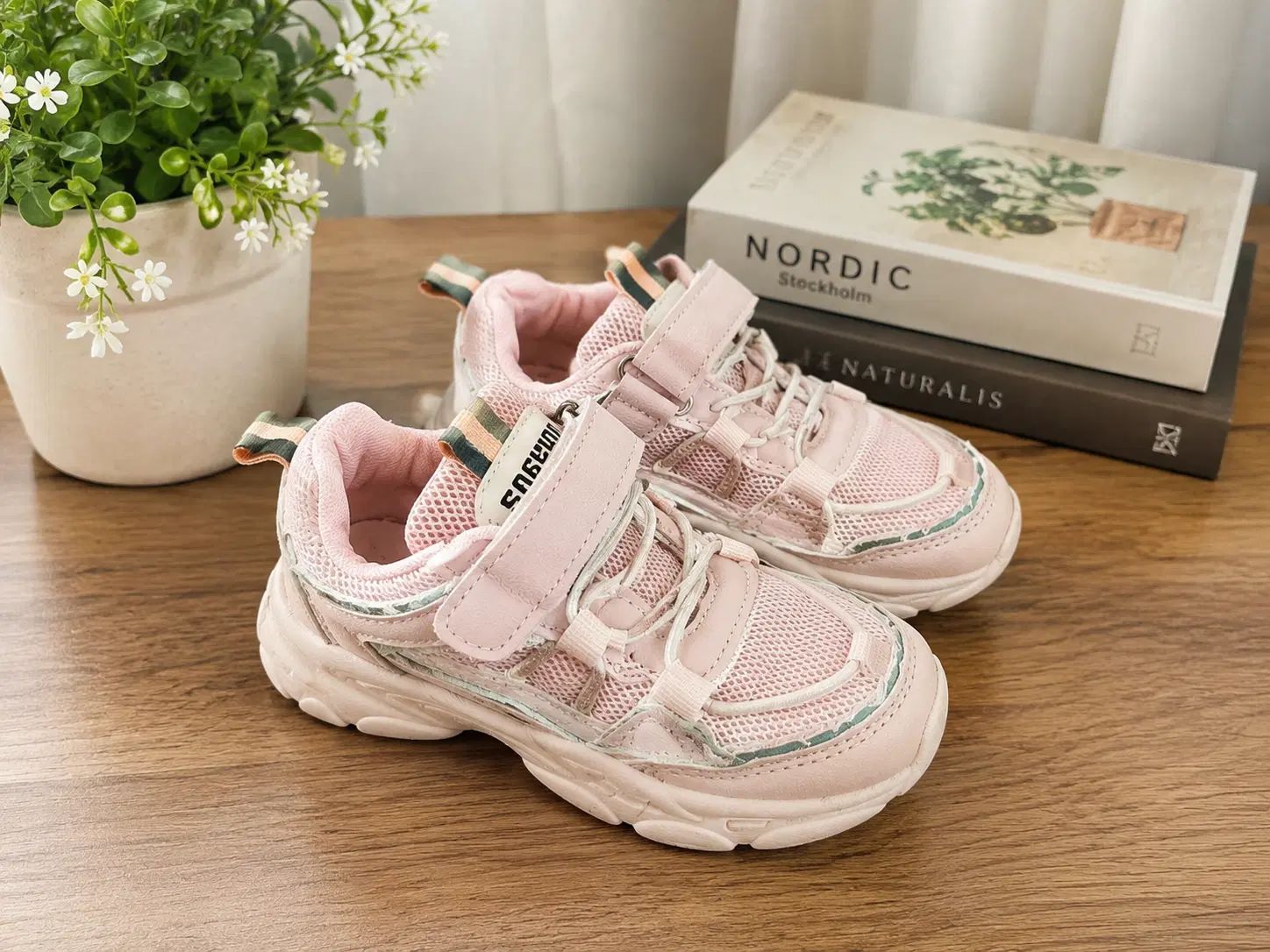کتونی دخترانه صورتی برند فشن fashion سایز ۲۸