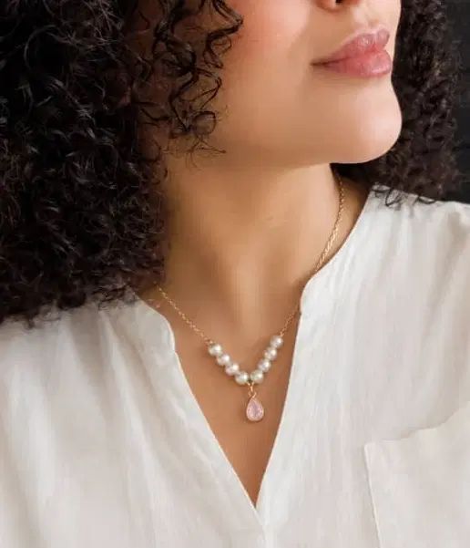گردنبند مروارید وسنگ