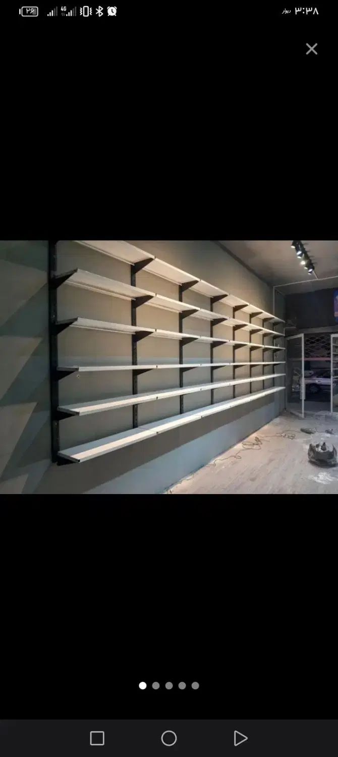 قفسه های مشکی دیواری و ایستاده