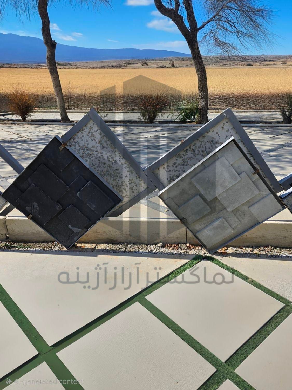 دیوار پوش سنگ مصنوعی بتن پلیمری نما آنتیک مدل کمند
