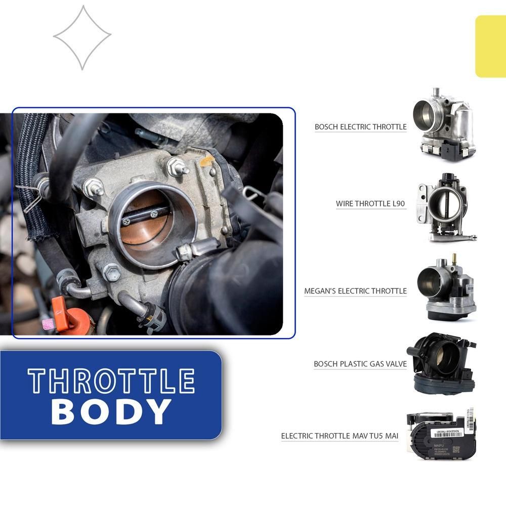 دریچه گاز برقی دریچه گاز سیمی مکانیکی سمند دنا 206