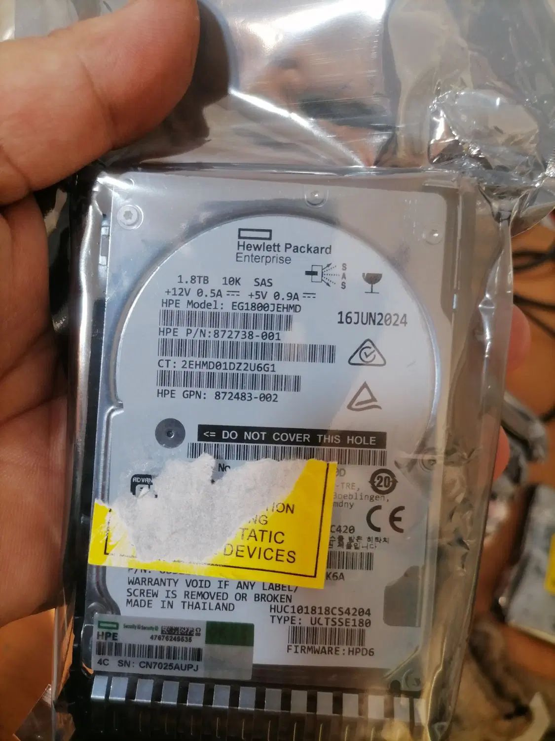hdd hp 1.8tb 10k 12g new
