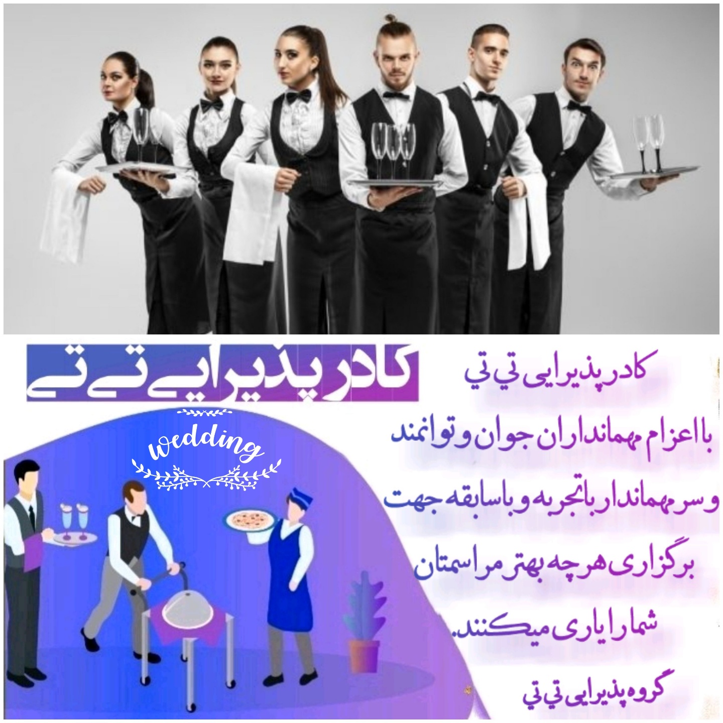 کادر پذیرایی(مهمانداران خانم و آقا)