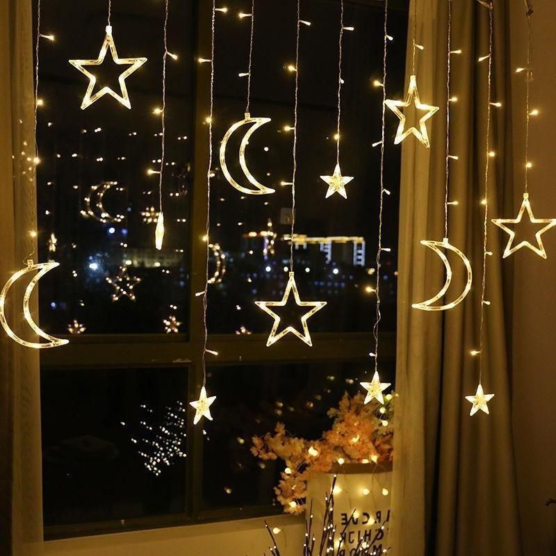 ریسه ماه و ستاره نا منظنم ۱۲ آویز ۳ متری