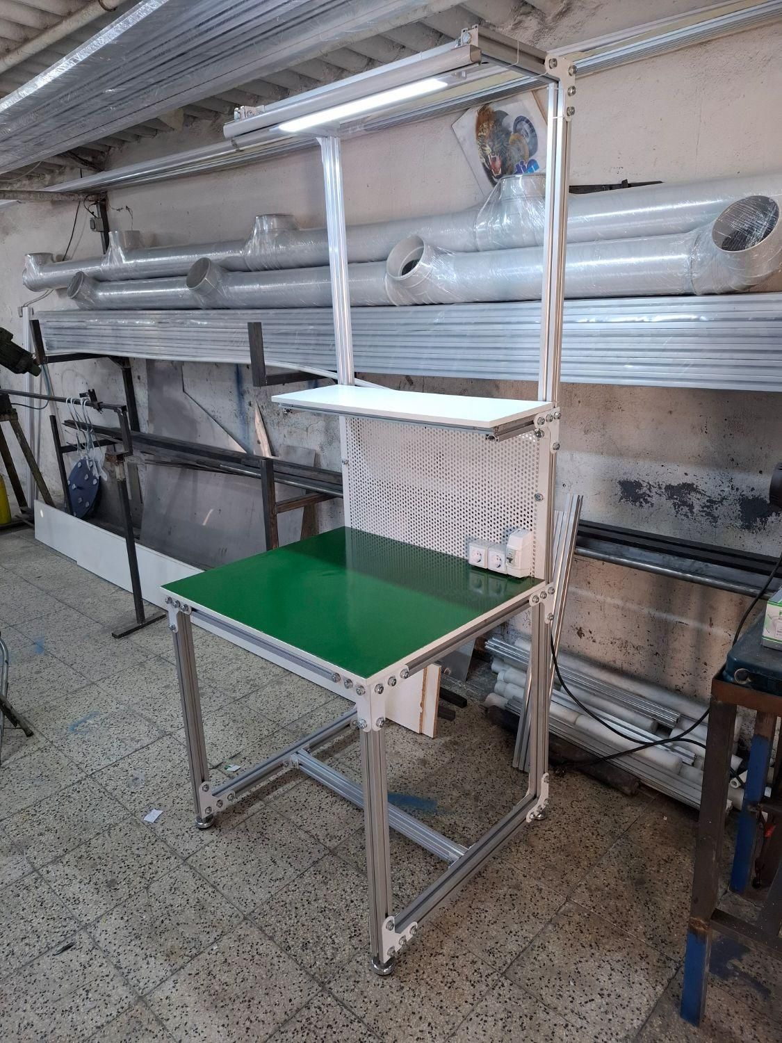 میز مونتاژ کار و کارگاهی صنعتی آهن آلومینیوم MDF