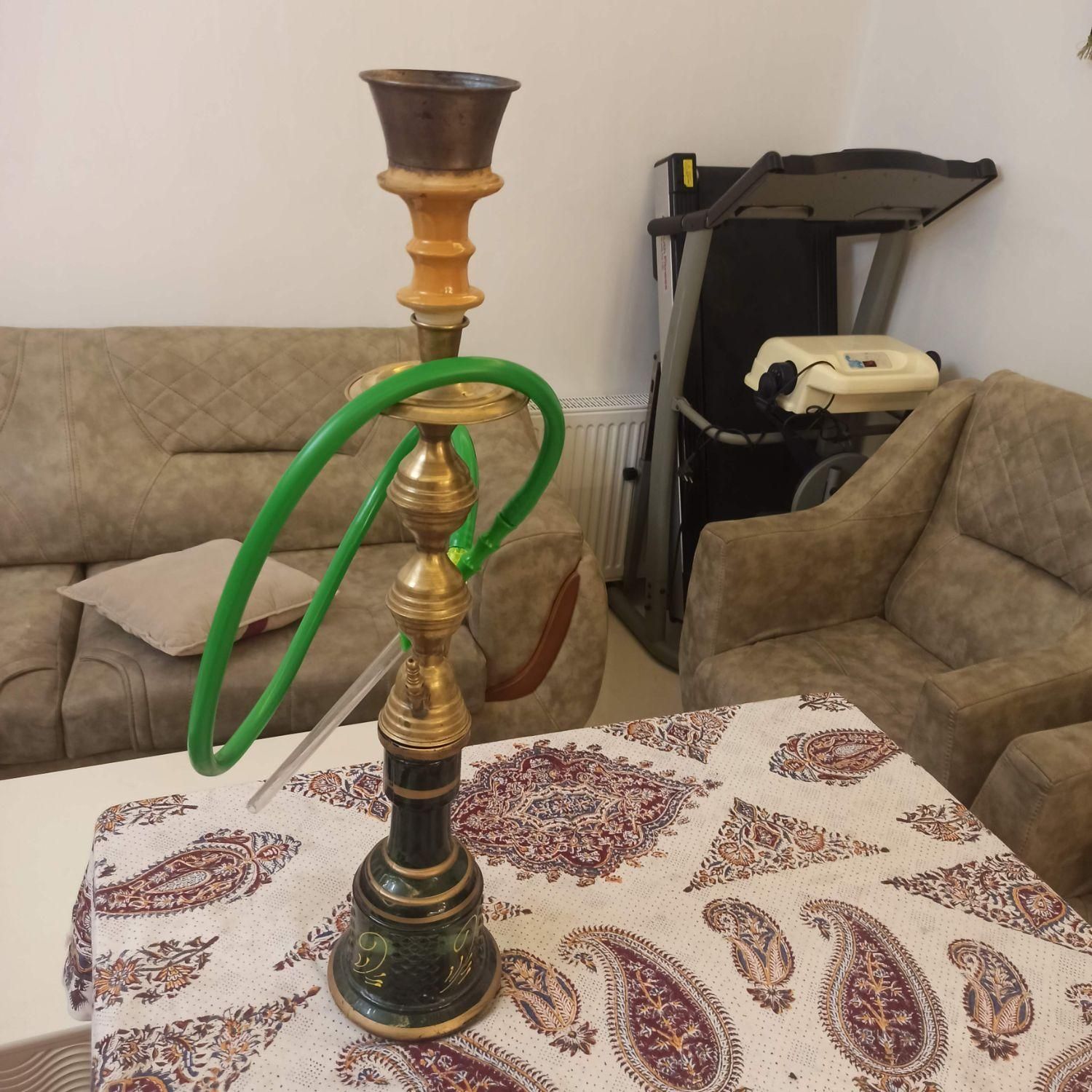قلیان تمام برنز با شیلنگ نو