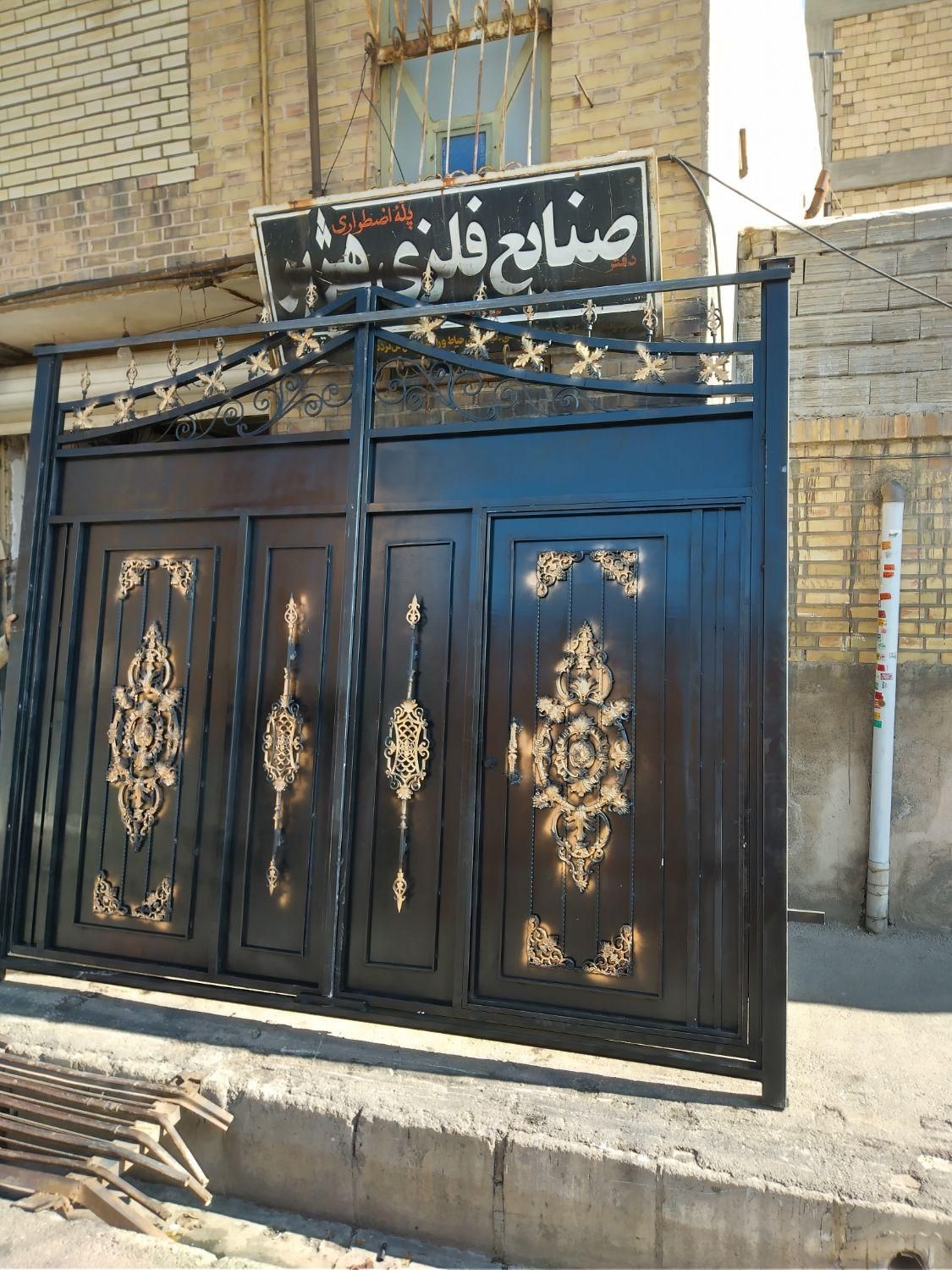 درب باغ حیاط سلطنتی تمام سنگین