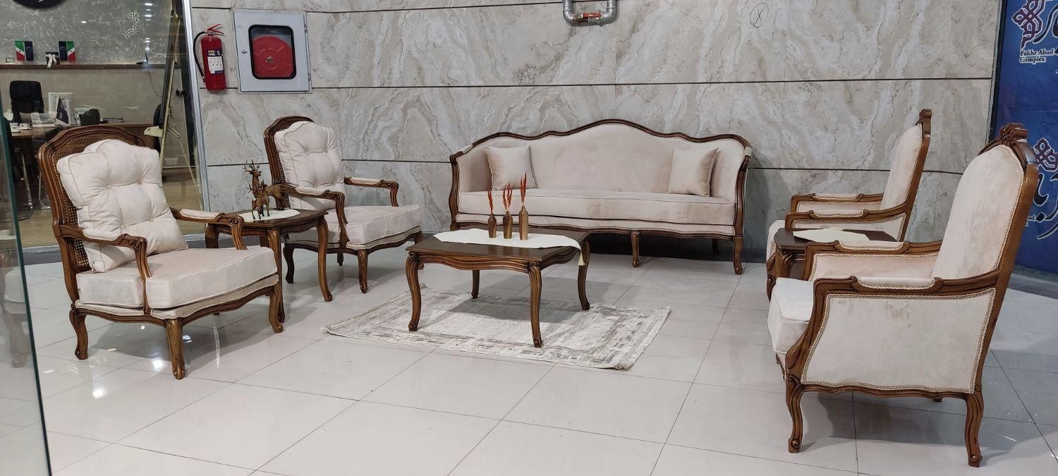 مبل فرانسوی پشت حصیری