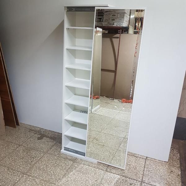 جاکفشی آینه قدی الماس چوب مدل JP 1050 A