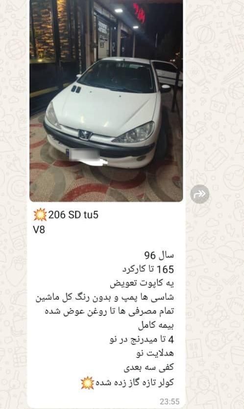 206sd  v8 تیپ5سفید