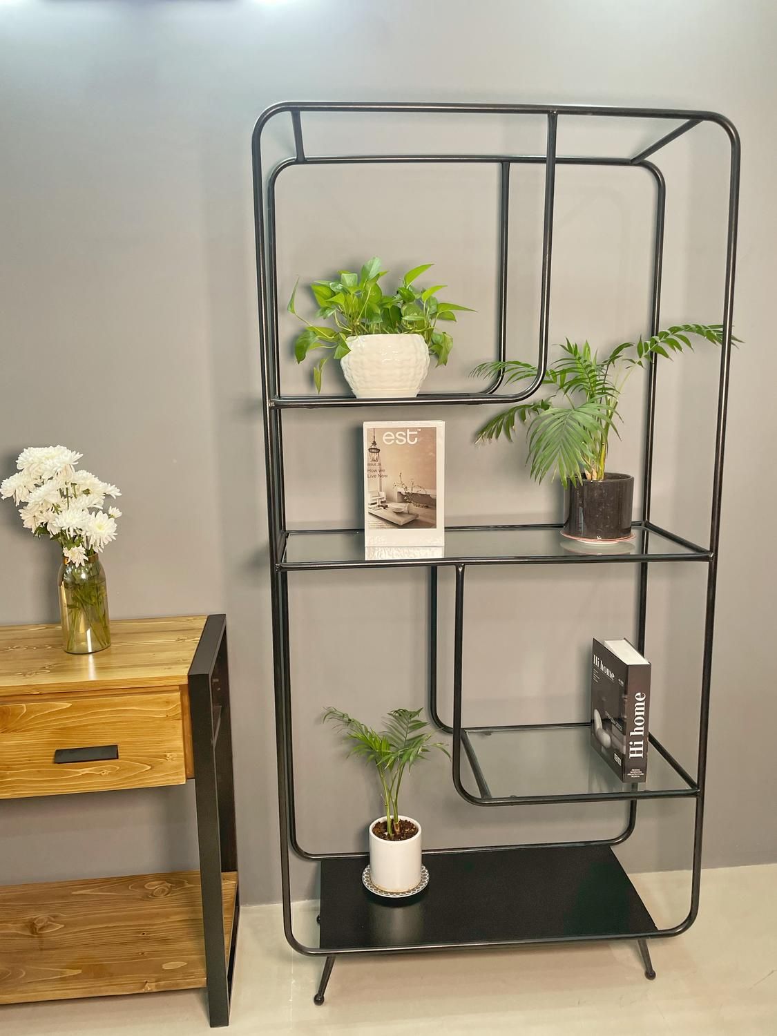 شلف استند قفسه کتابخانه دیزاین دکوری