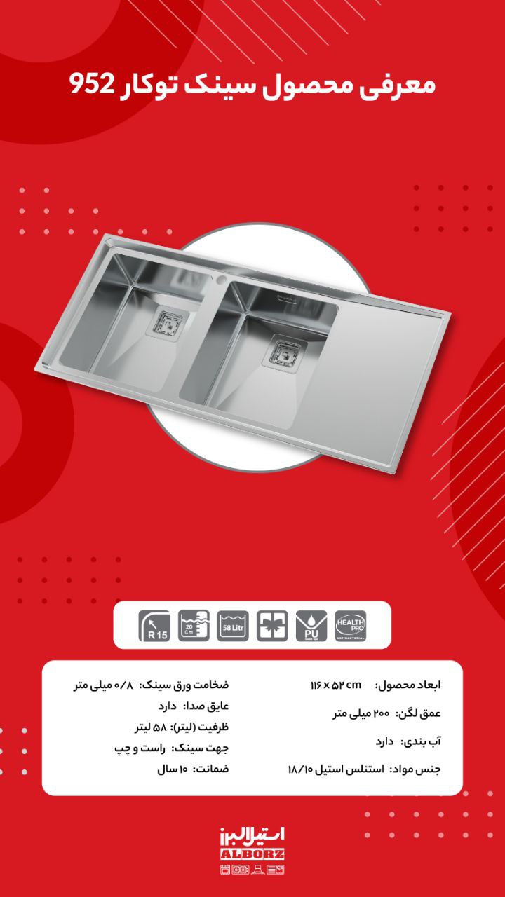 انواع سینک توکار و روکار