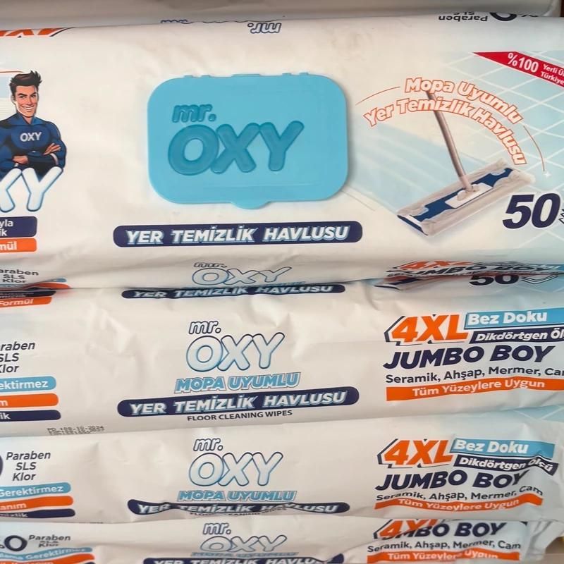 حوله تمیزکننده کف و پارکت 50عدد Mr OXY ترکیه
