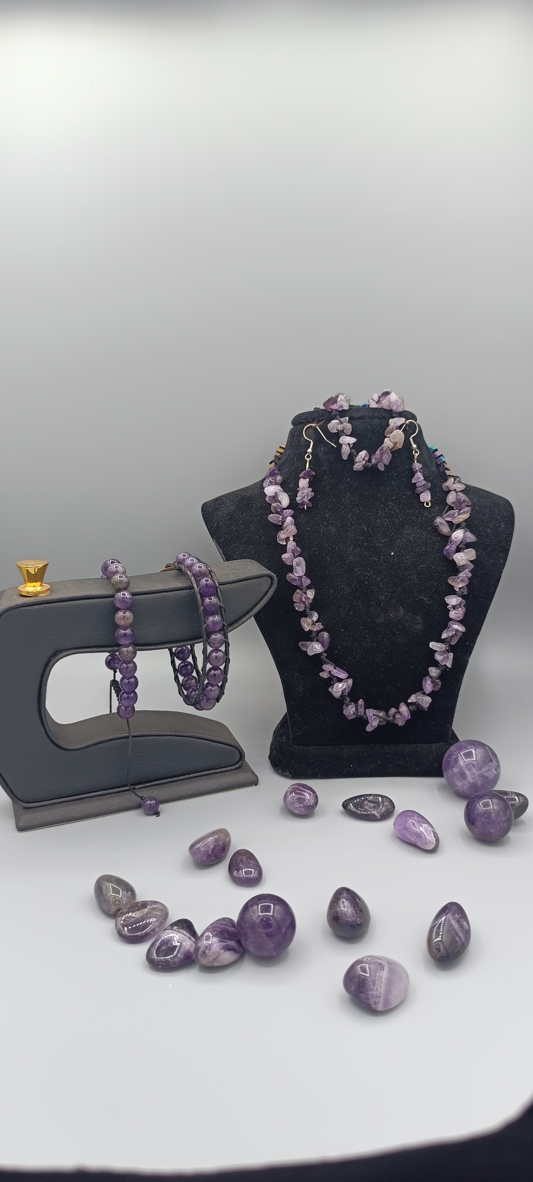 نیم ست چیپسی آمیتیست طبیعی