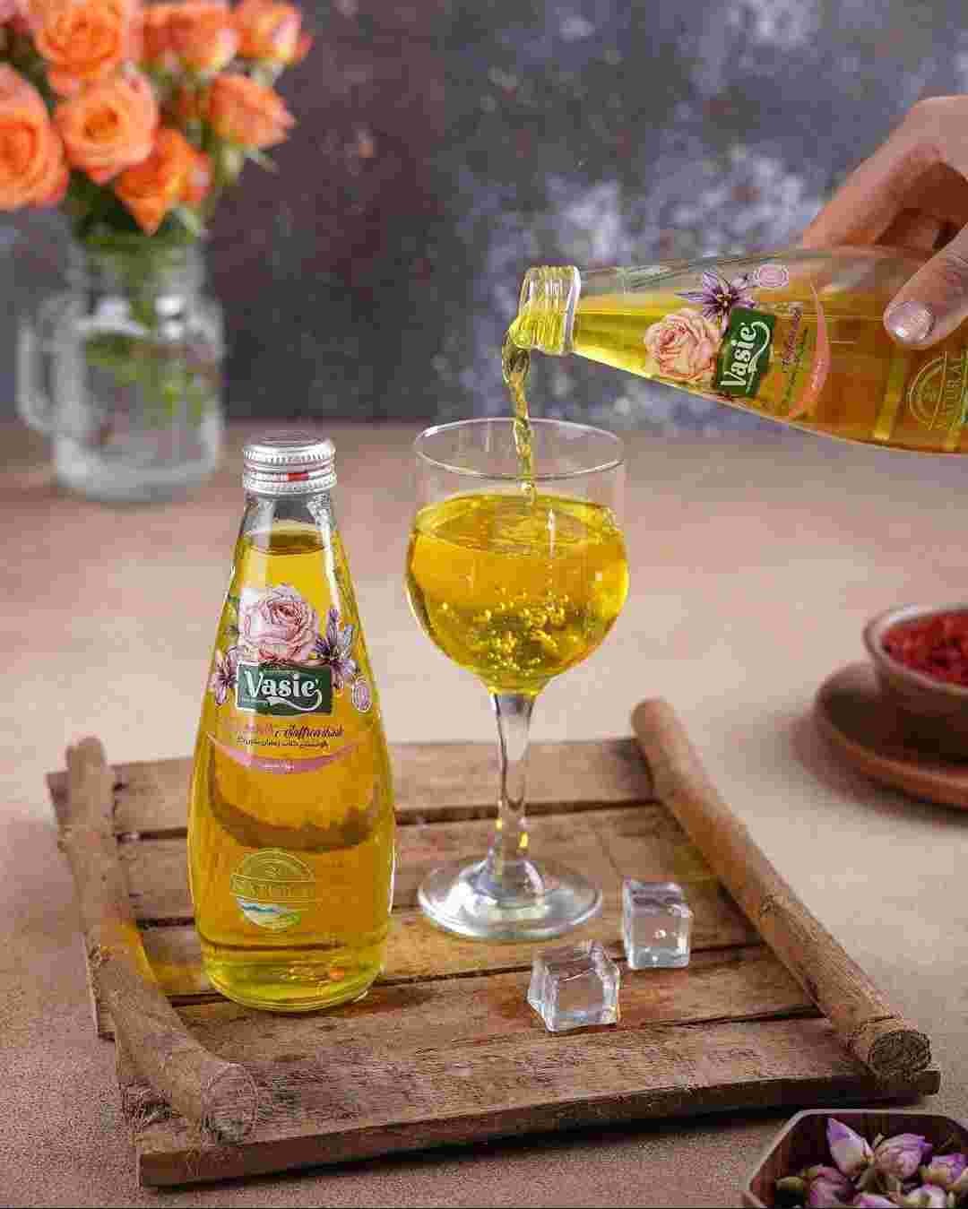 شربت گلاب و زعفران